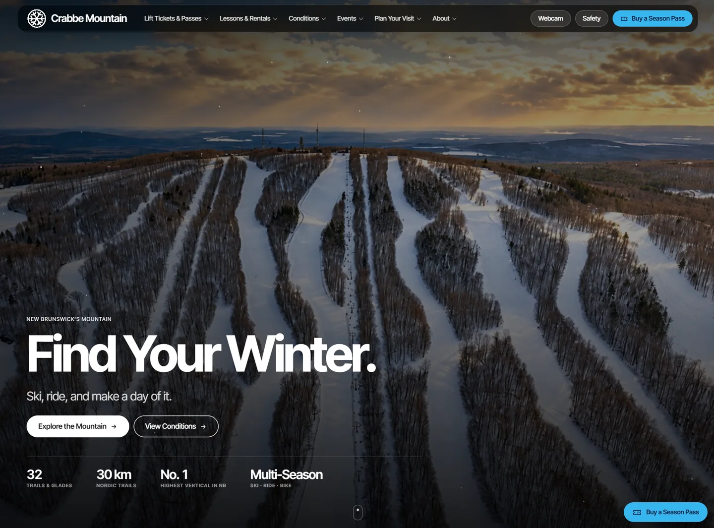 The Crabbe Mountain website
